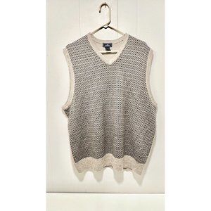 Dockers Vintage Sweater Vest Men's Sleeveless Y2k Grandpa Size XL